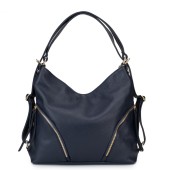Geanta dama tip rucsac din piele naturala DiAmanti Faustina Bleumarin Inchis